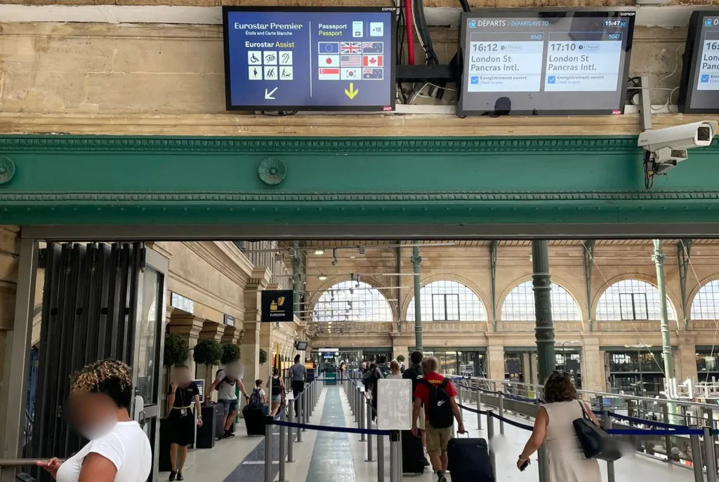 Gare du Nord パリ北駅 ロンドン行きユーロスター 日本パスポートレーン