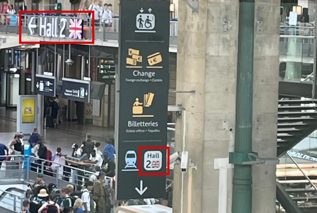 Gare du Nord パリ北駅 Hall 2 目標